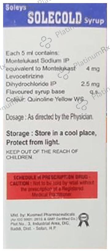 Soleys Solecold Syrup