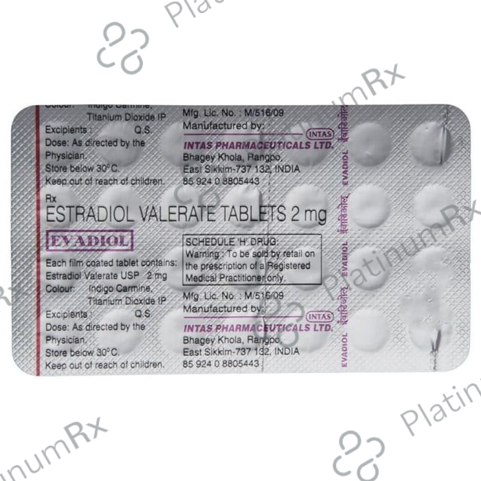 Evadiol 2mg Tablet 28s