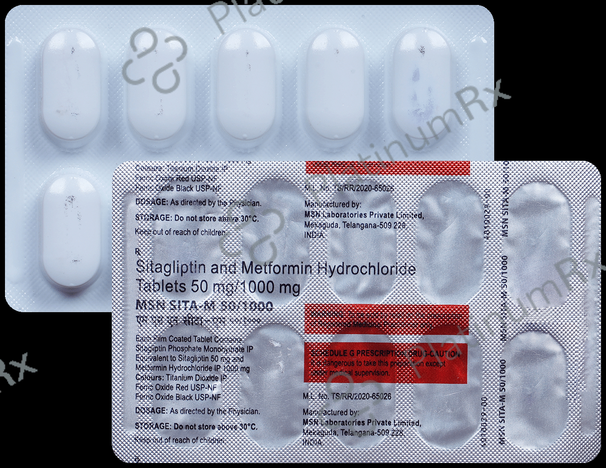 MSN Sita-M 50mg/1000mg Tablet