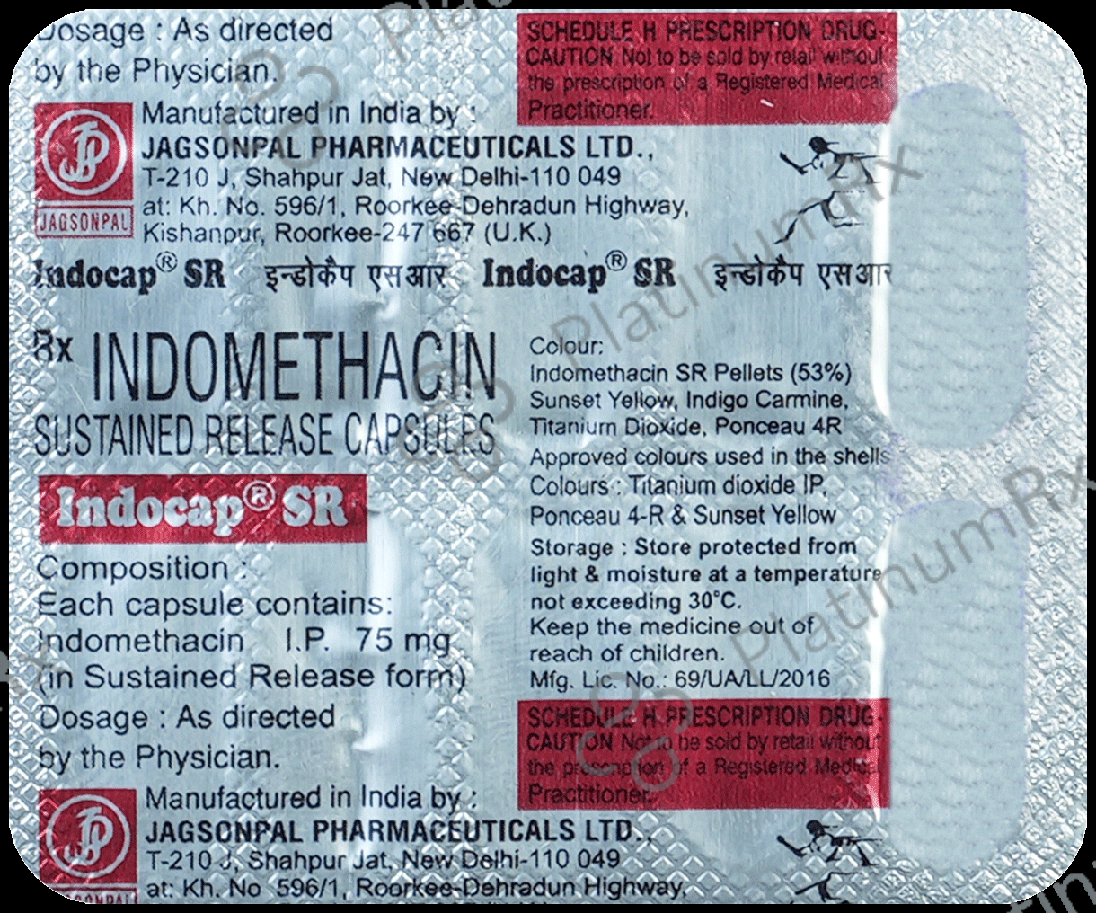 Indocap 75mg SR Capsule 10s
