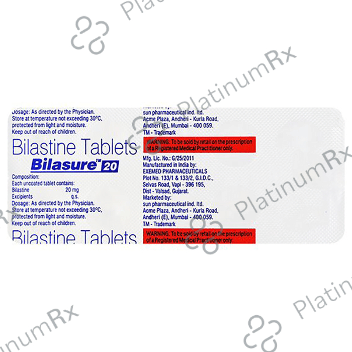 Bilasure 20mg Tablet 10s