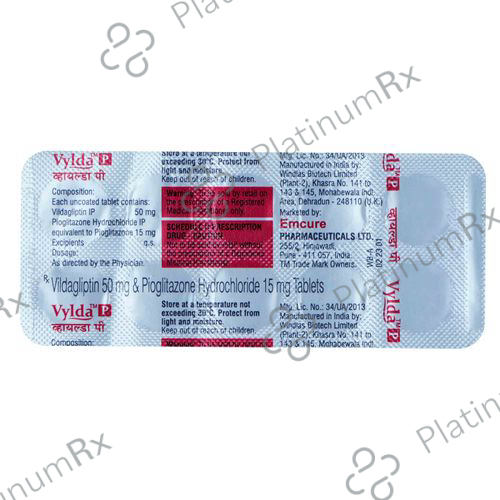 Vylda P 15/50mg Tablet 10s
