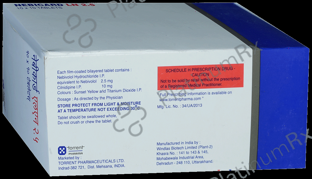 Nebicard LN 10/2.5mg Tablet 10s