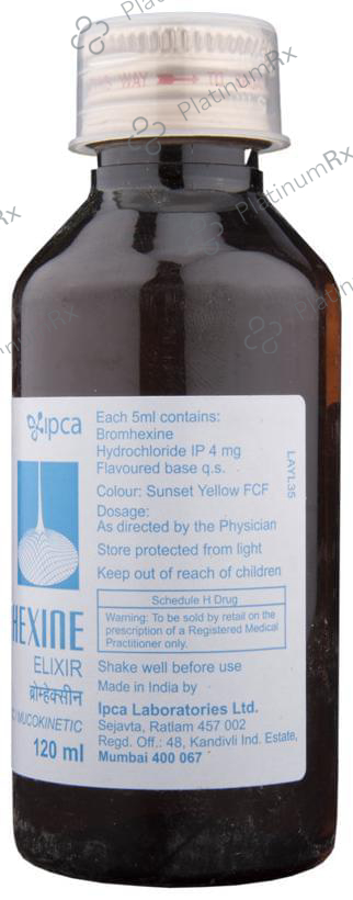 Bromhexine 4mg Elixir 120 ml
