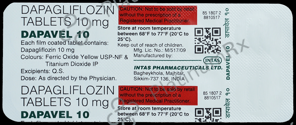 Dapavel 10mg Tablet 10s