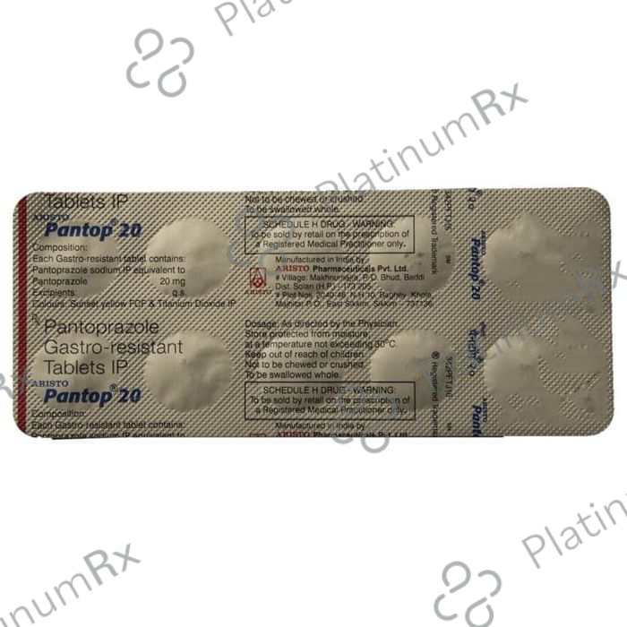 Pantop 20mg Tablet 10s