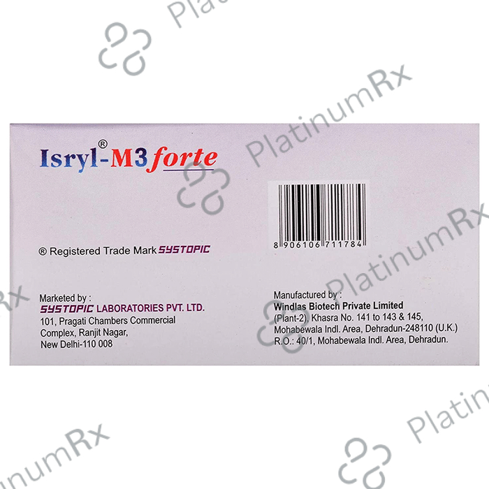 Isryl M3 Forte 3/1000mg Tablet PR 10s