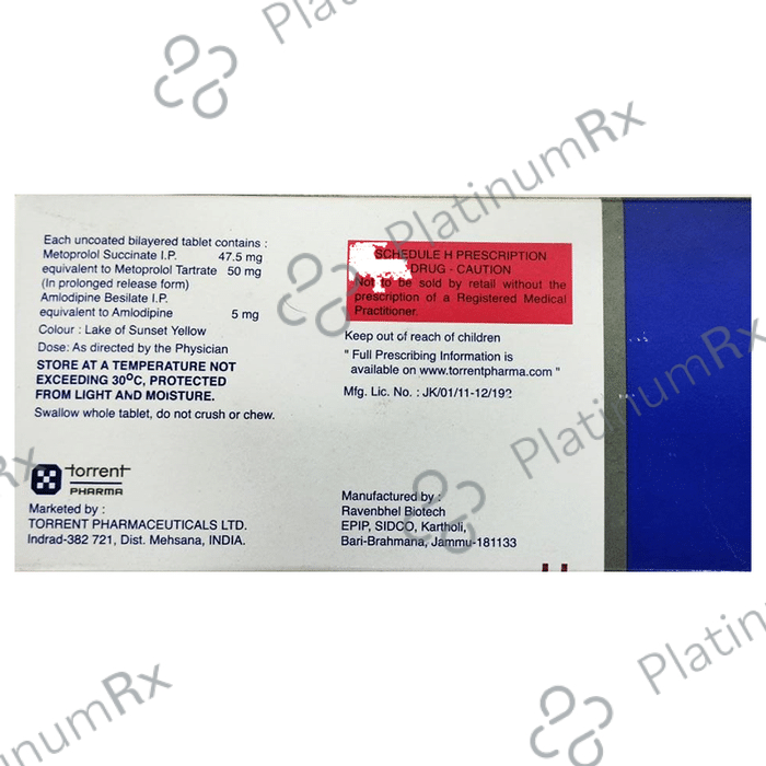 Metocard AM 5/50mg Tablet PR 10s