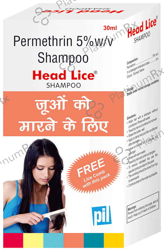PIL Head Lice Shampoo Free Lice Comb 30 ml