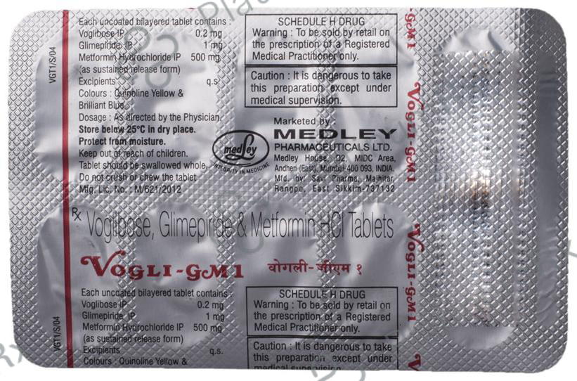 Vogli GM 1/500/0.2mg Tablet SR 10s