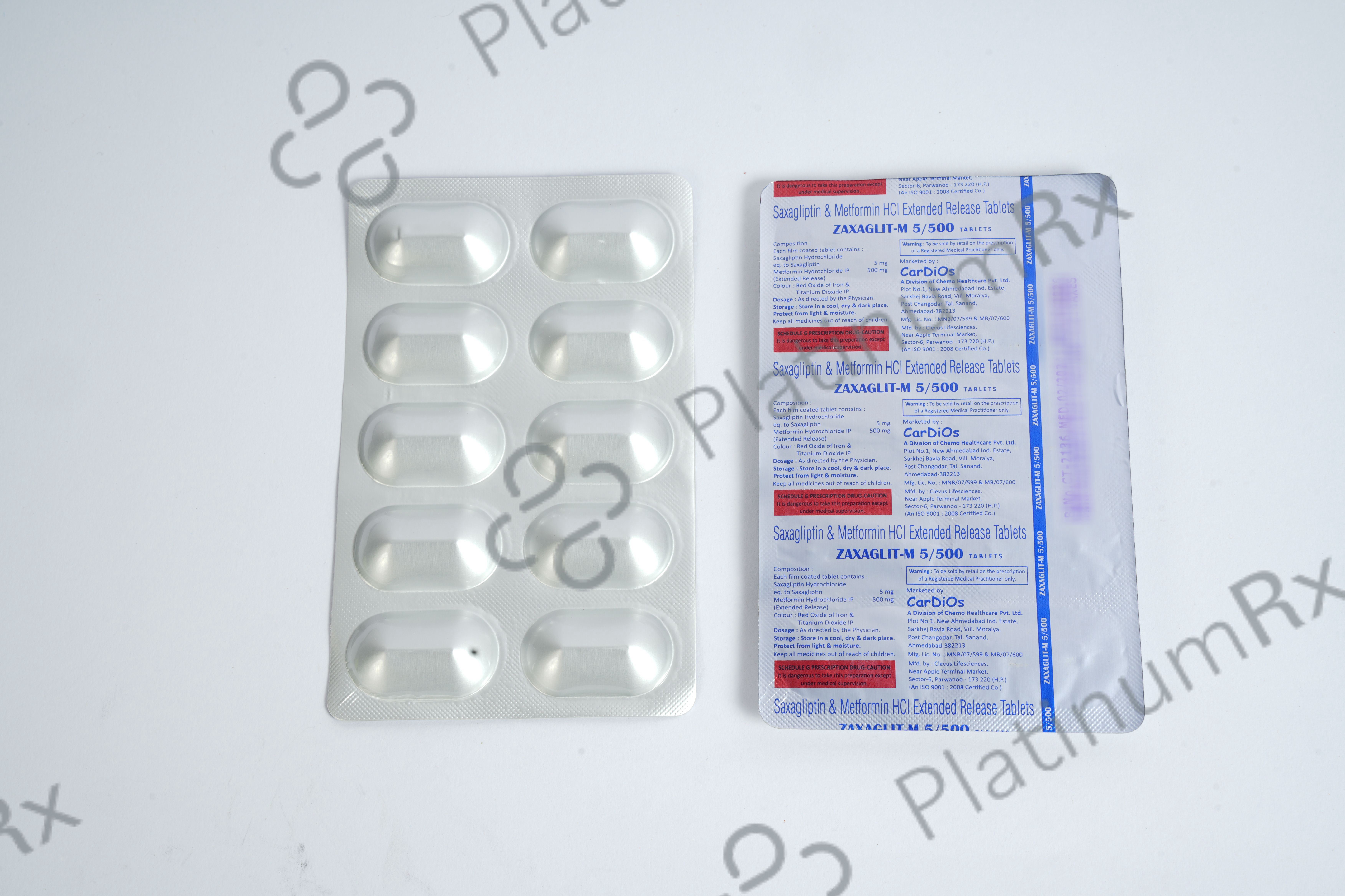 Zaxaglit M 5/500mg Tablet ER 10s