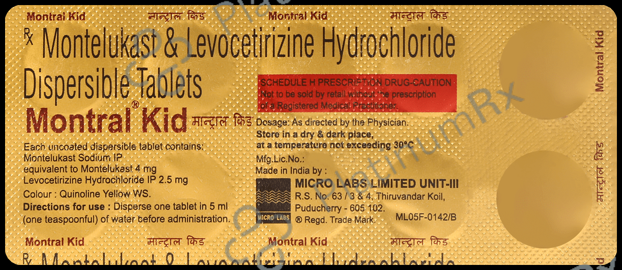 Montral Kid 2.5/4mg Tablet 10s