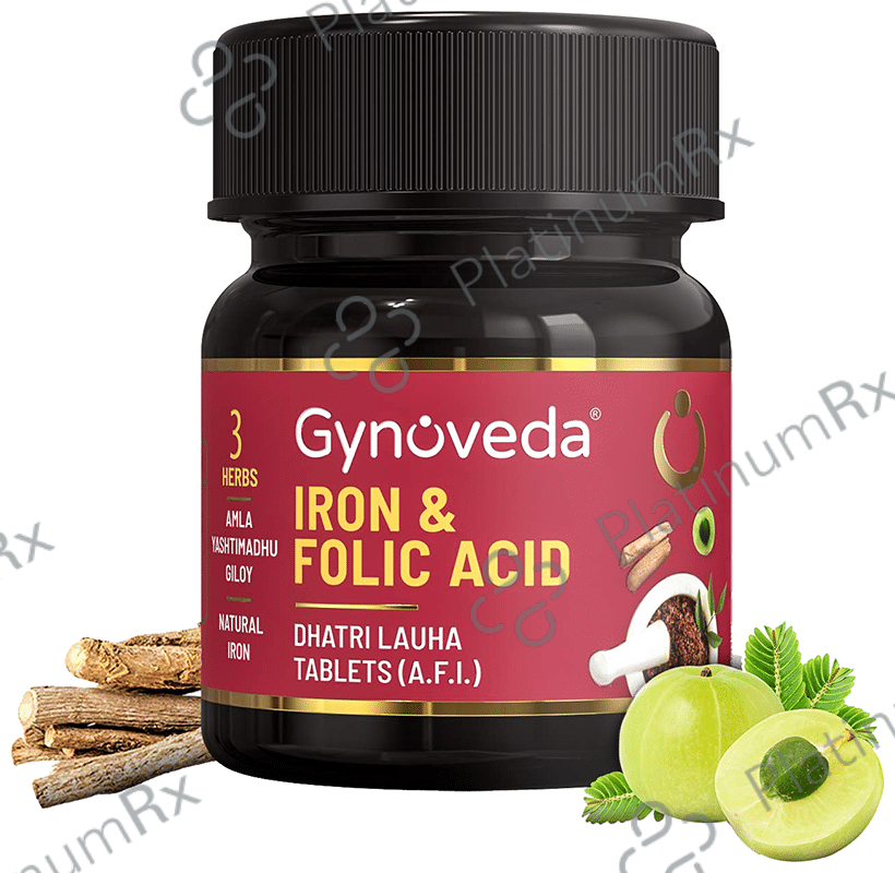Gynoveda Iron & Folic Acid Tablet (60 Each) 1 Bottle