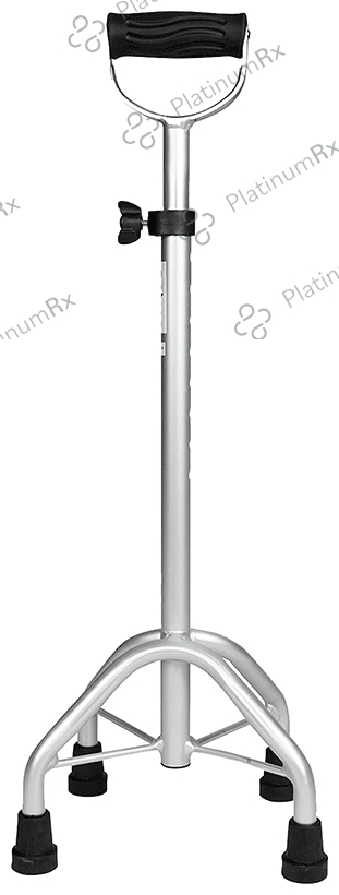 Entros ?KL948 Premium Aluminium Height Adjustable Quadripod 4 Leg Curved Walking Stick