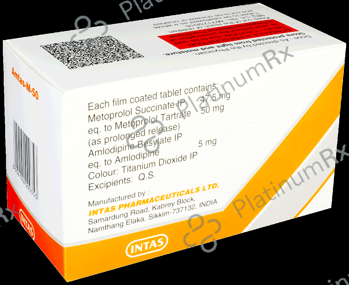 Amtas M 5/50mg Tablet PR 15s