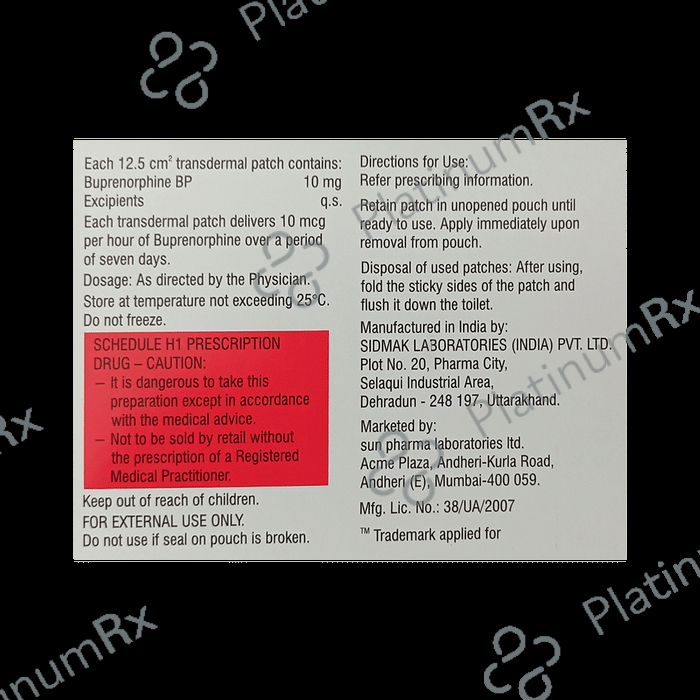 Zuprinor 10mg Transdermal Patch 1s