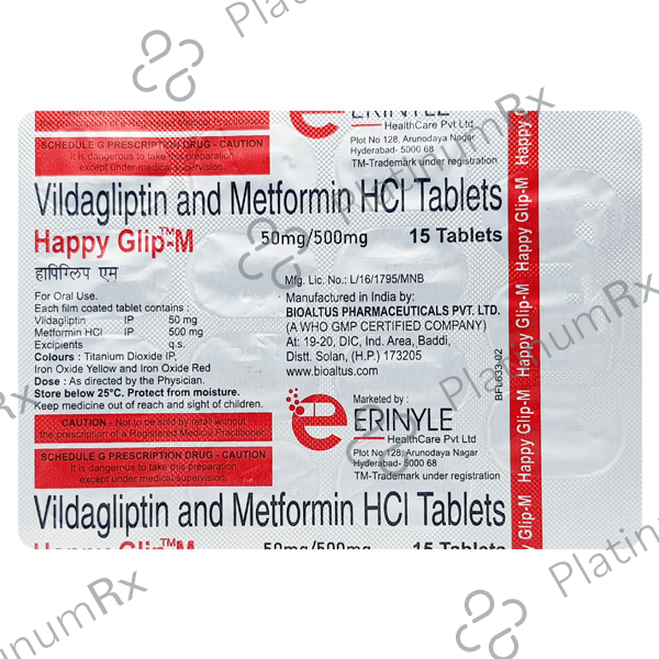 Happyglip M 500/50mg Tablet 15s