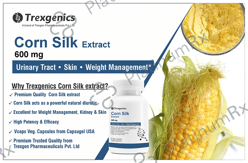 Trexgenics Corn Silk Extract 600mg Veg. Capsules