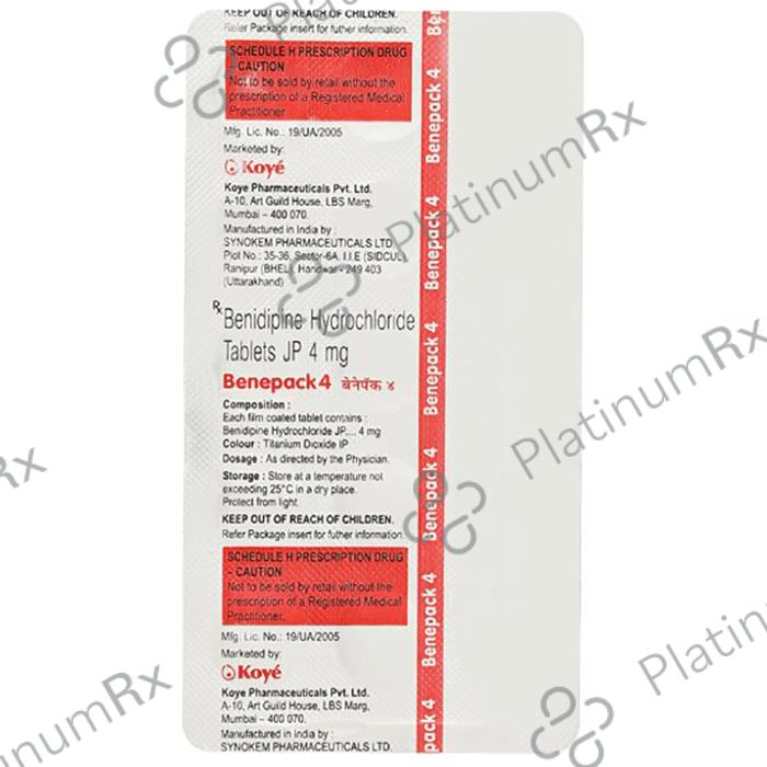 Benepack 4mg Tablet 15s