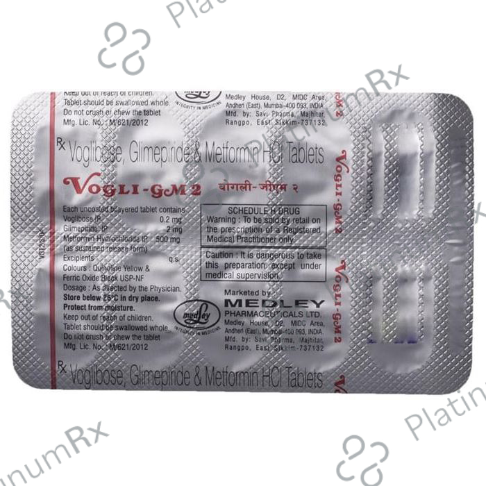 Vogli GM 2/500/0.2mg Tablet 10s