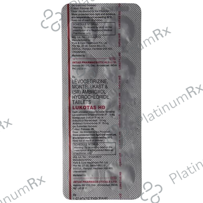 Lukotas HD 75/5/10mg Tablet SR 10s