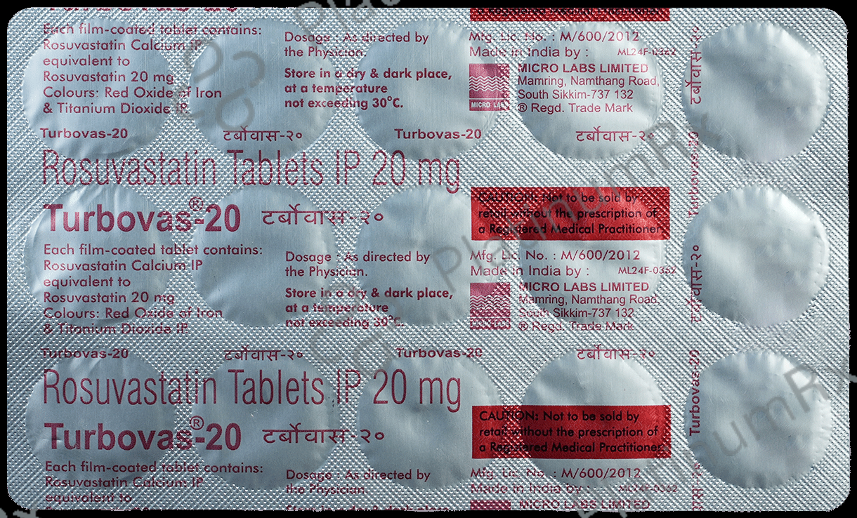 Turbovas 20mg Tablet 15s