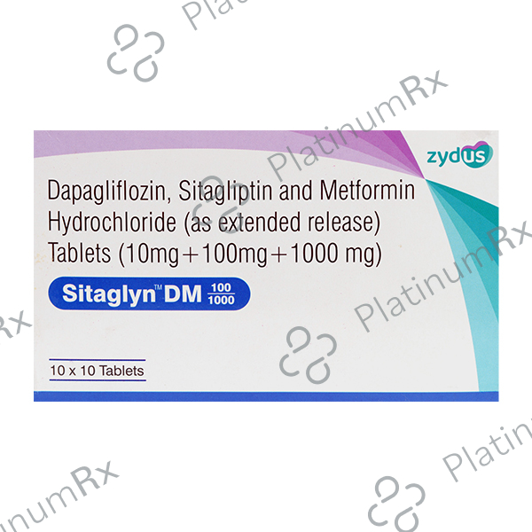 Sitaglyn DM 10/1000/100mg Tablet 10s