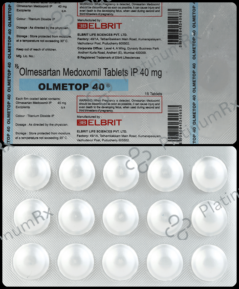 Olmetop 40mg Tablet 15s