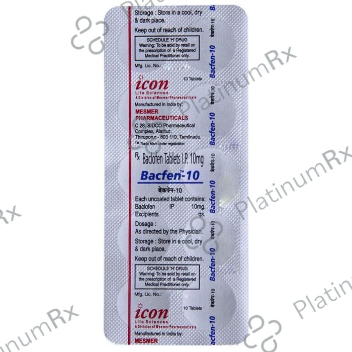 Bacfen 10mg Tablet 10s