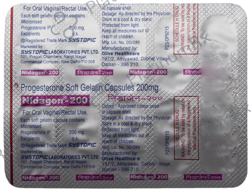 Nidagen 200mg Soft Gelatin Capsule 10s