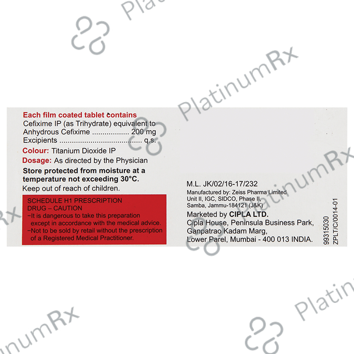 Cefrax 200 Tablet
