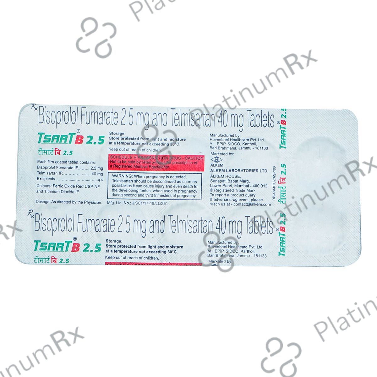 Tsart B 2.5/40mg Tablet 10s
