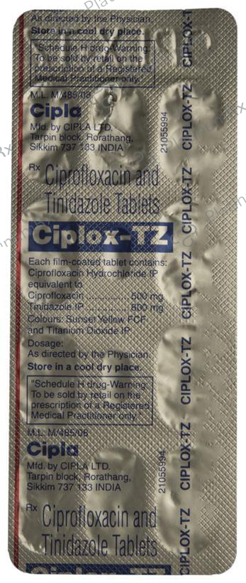 Ciplox TZ 500/600mg Tablet 10s