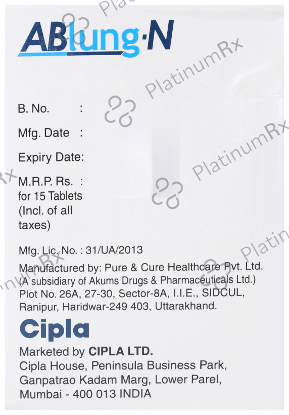 Ablung N 100/600mg Tablet 15s