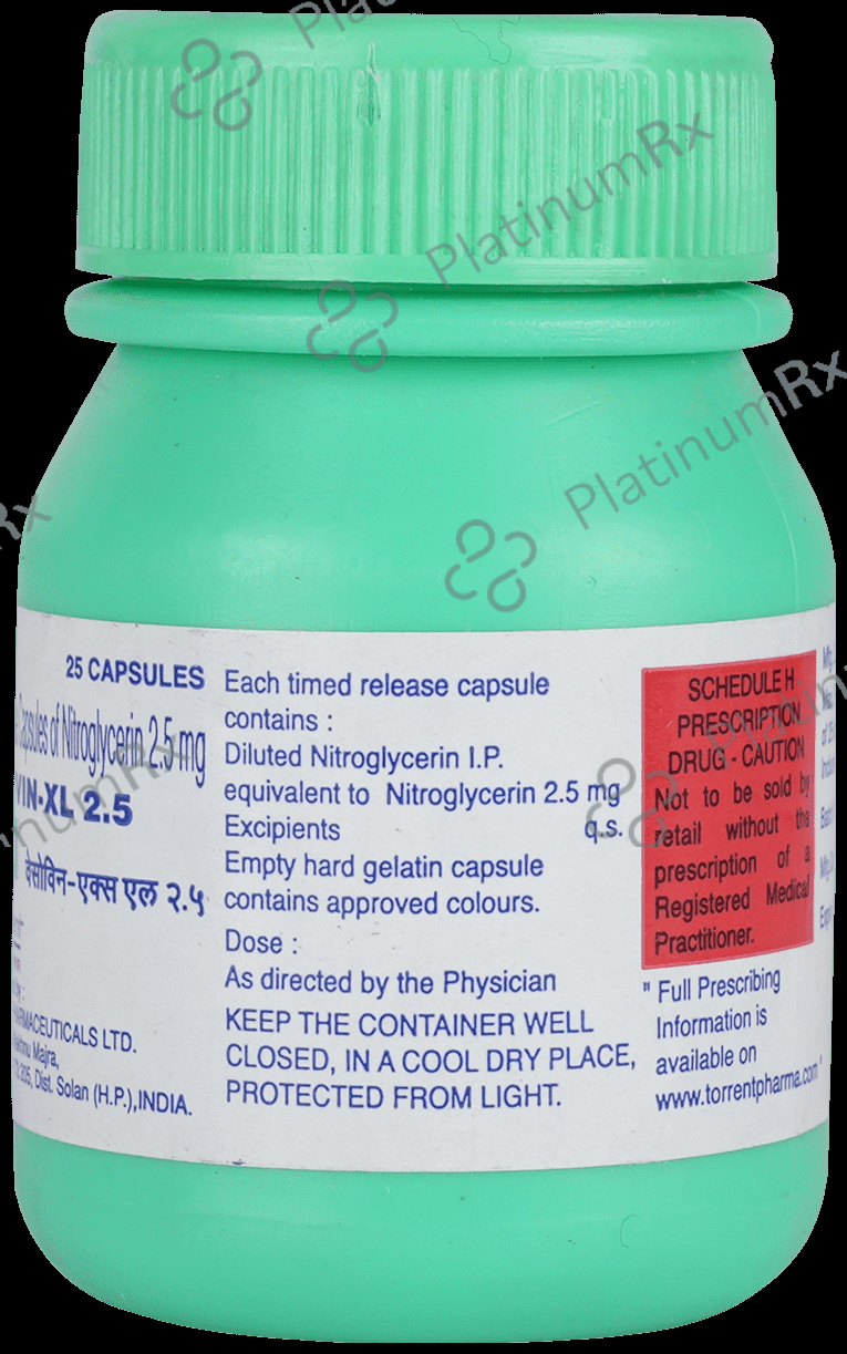 Vasovin XL 2.5mg Capsule 25s