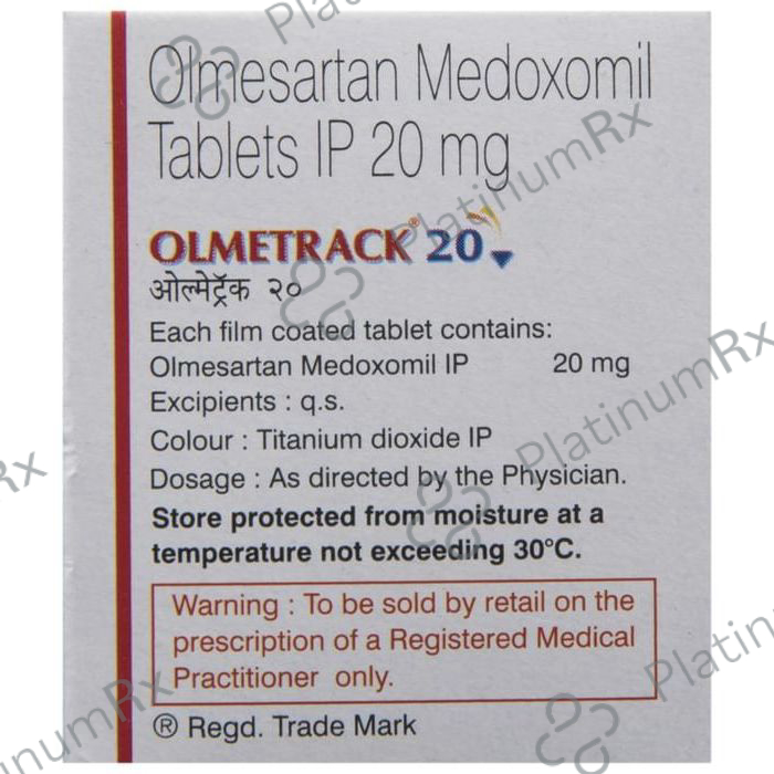 Olmetrack 20mg Tablet 10s
