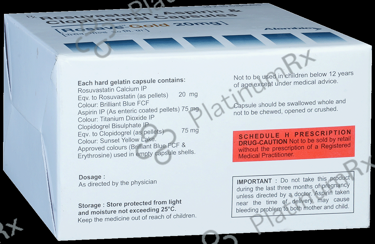 Rosave Gold 20/75/75mg Capsule 10s