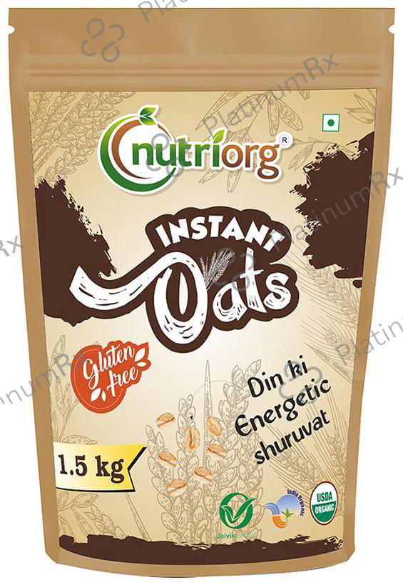 Nutriorg USDA Certified Gluten Free Instant Oats 1 kg