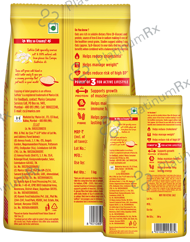 Saffola Oats for Muscles & Energy with Saffola Oats 300gm Free