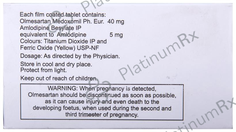 Olmesar A 40mg Tablet 15s