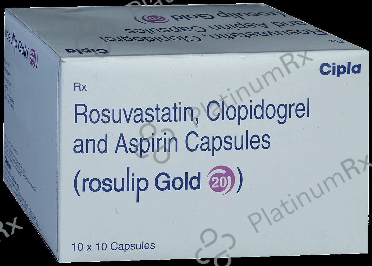 Rosulip Gold 20/75/75mg Capsule 10s