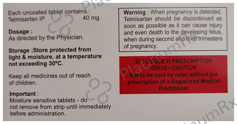 Telmicrine 40 Tablet