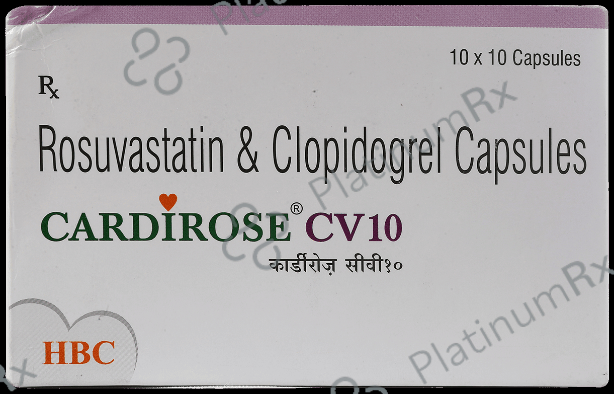 Cardirose CV 10/75mg Capsule 10s