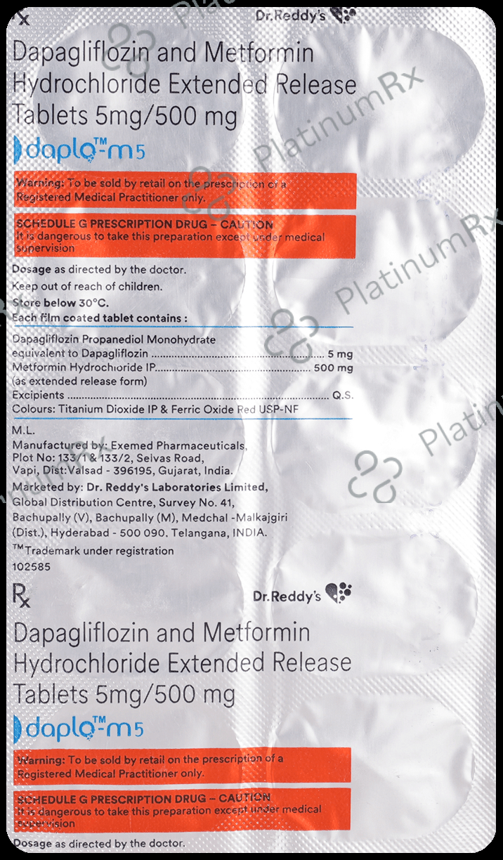 Daplo M 5/500mg Tablet 10s