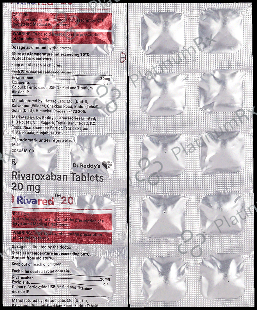 Rivared 20mg Tablet 10s