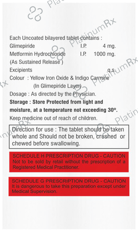 Mexfib G Forte 4mg/1000mg Tablet