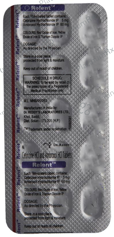 Relent 60/5mg Tablet 15s