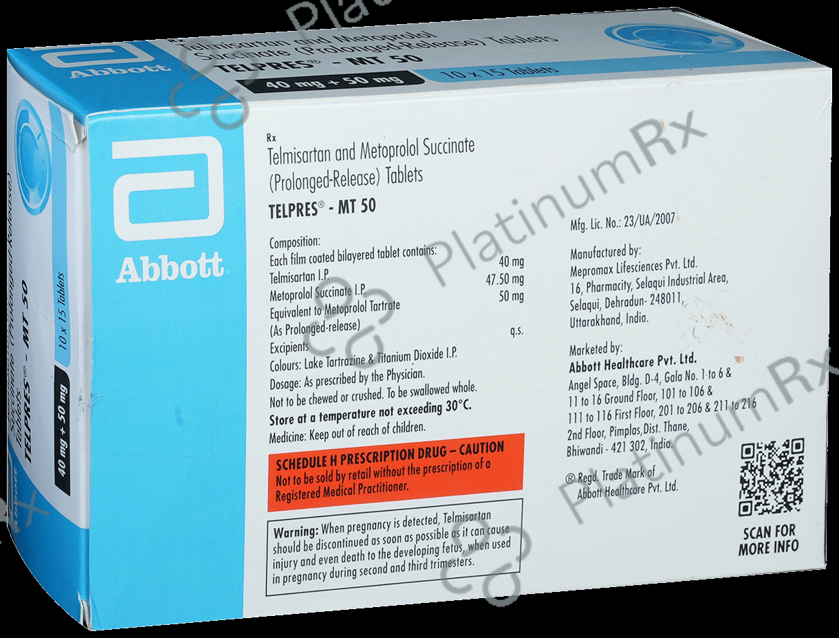 Telpres MT 47.5/40mg Tablet PR 15s