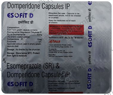 Esofit D 10mg/40mg Capsule SR 15 Capsule SR