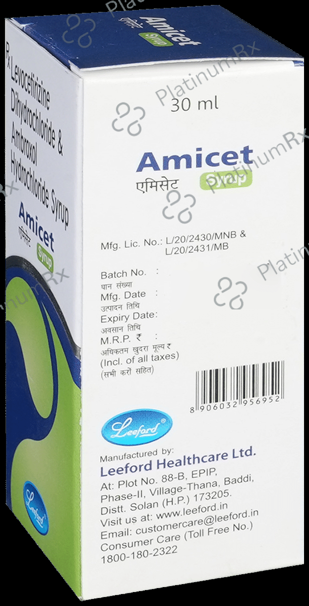 Amicet 30/2.5mg Syrup 30ml